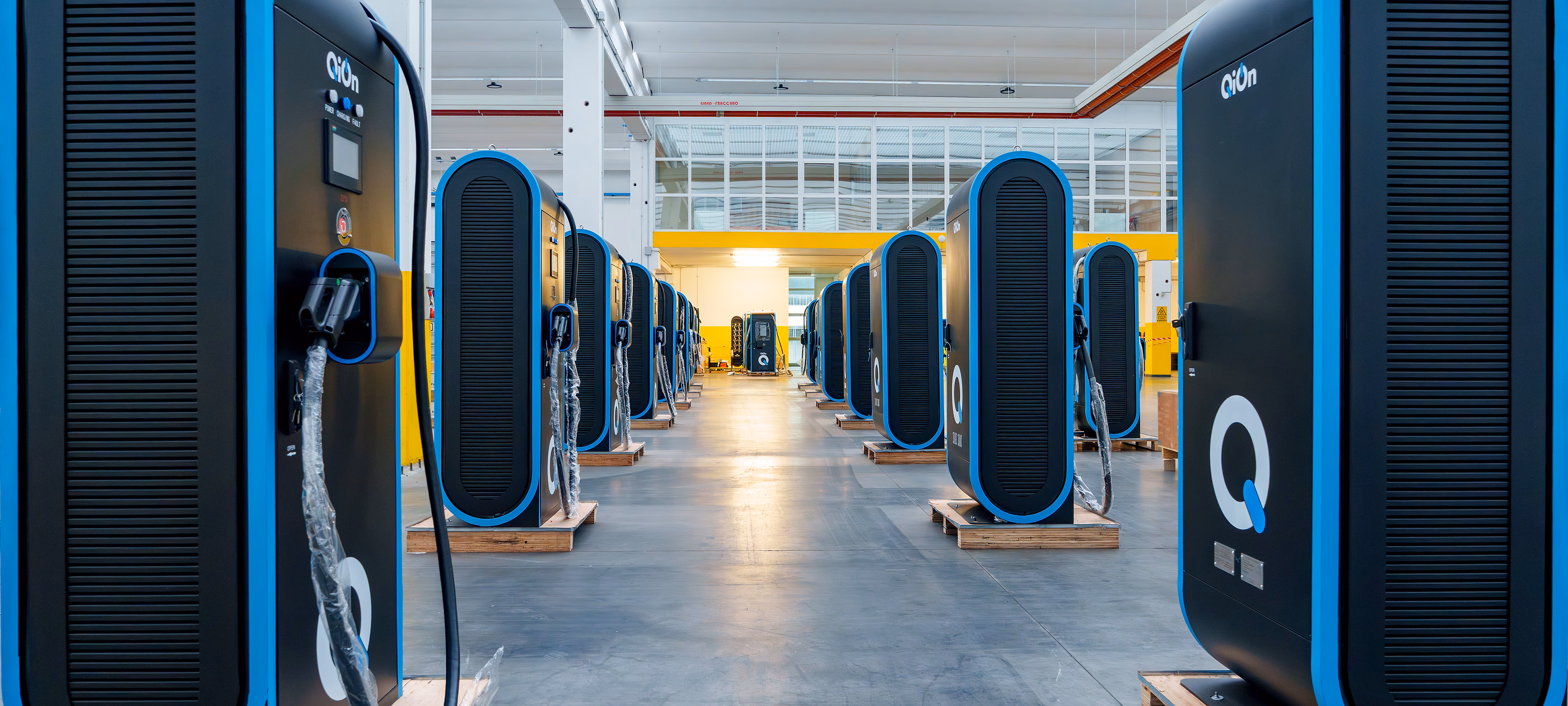 DC ultra-fast chargers from QiOn production