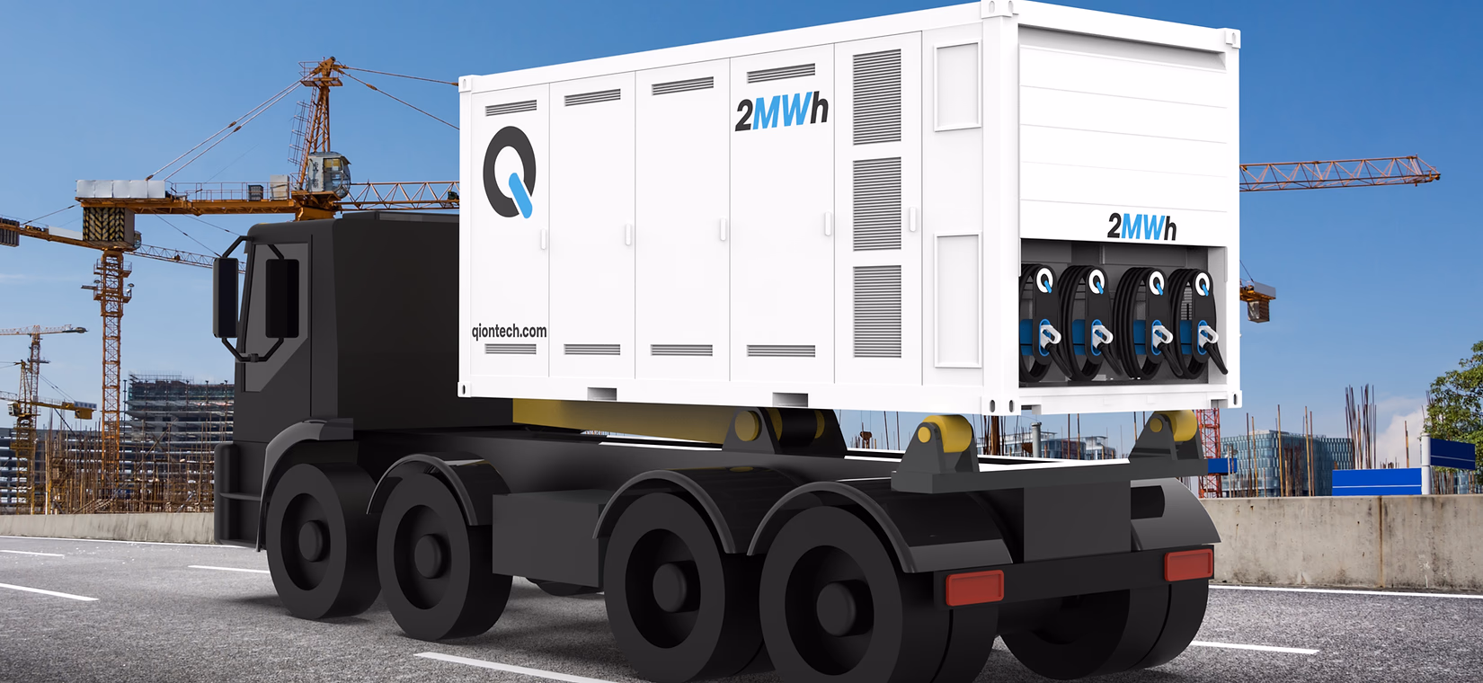 MEGABRIQ truck charging in parking