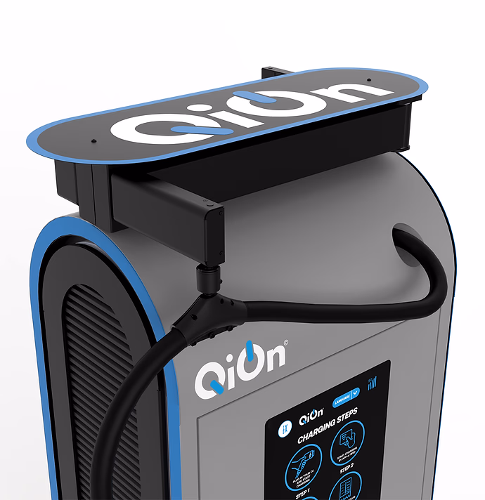 Ultrafast charger extendable arm platform render customized from QiOn