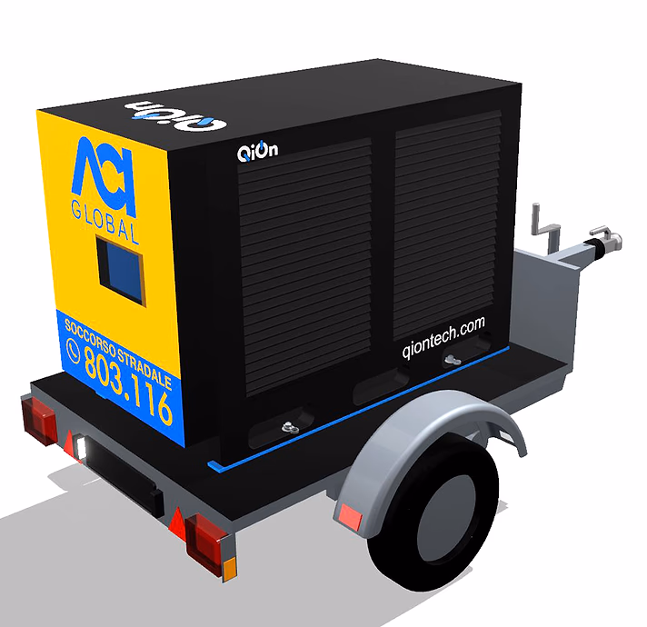 Functional custom design for ACI Italia by QiOn mobile charger off-grid