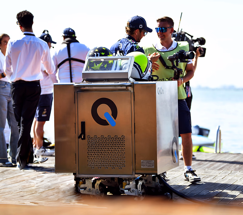 QiOn QUBEs charging infrastructure at racing circuit