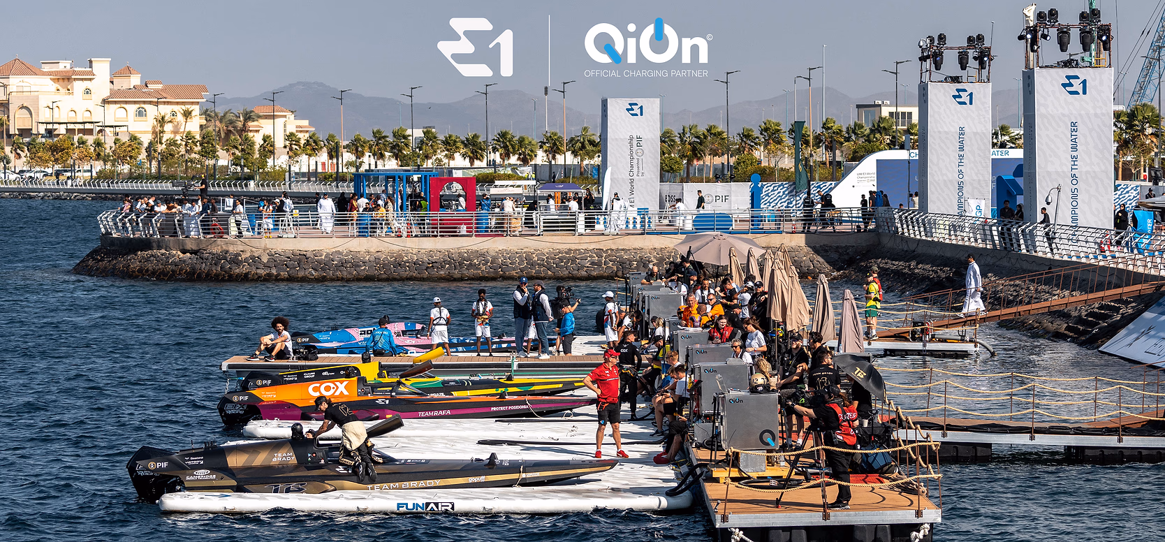 QiOn motorsport banner at E1 Doha GP